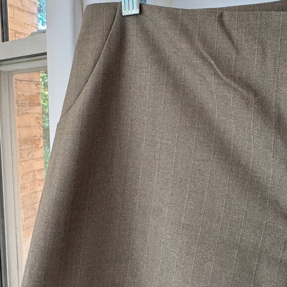 NWT Reformation Vida Low Rise Pants in Olive Stripe Brown Tan Trousers 6 - Picture 9 of 16